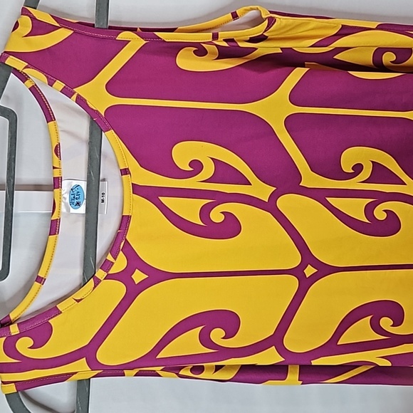 Hula Bay Purple & Yellow Top Size M - Picture 3 of 6